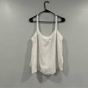 Michael Stars White Gauze Tank Top Large L